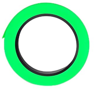 PHYNDR 1 rollo de 10 m x 1 cm de cinta luminosa fluorescente adhesiva, cinta luminosa que brilla en la oscuridad, impermeable, removible y segura
