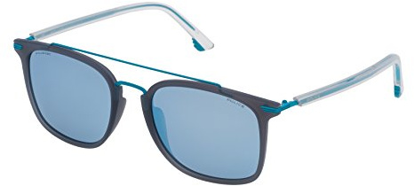 POLICE Unisex-Erwachsene SPL58354M20P Sonnenbrille, Blau (Azul), 54