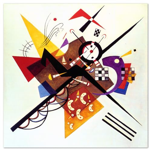 Giallobus - Cuadro - Vassily Kandinsky - En el blanco II - Vidrio acrílico - 50x50 - Listo para colgar - Cuadros modernos para el hogar