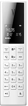 Philips M3501W/22 - Linea V Design Téléphone Fixe sans Fil DECT - Écran 1,8 et Son HQ - Blanc