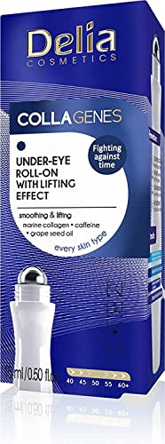 Delia Cosmetics - Roll On unter den Augen mit Glättungs- und Lifting-Effekt - Strahlendes Aussehen - Alle Hauttypen - Hyaluronsäure - Minimiert Fältchen und Augenringe - Anti Aging - 15ml