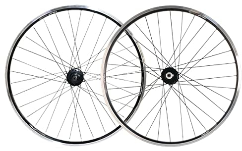 LSRRYD Fahrrad Laufradsatz Mountainbike-Laufradsatz,20 26 MTB Laufradsatz Vorderrad & Hinterrad Rad Abgedichtetes Lager QR V-Brakes/Scheibenbremse 6/7/8/9/Kassette 32H (Color : Black, Size : 26)