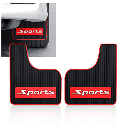 jeseny Parafango universale per auto, 2 pezzi, parafango in gomma per auto, paraspruzzi, anteriore e posteriore, anti-mosca, paraspruzzi, accessori esterni per decorazione di fango (sport)