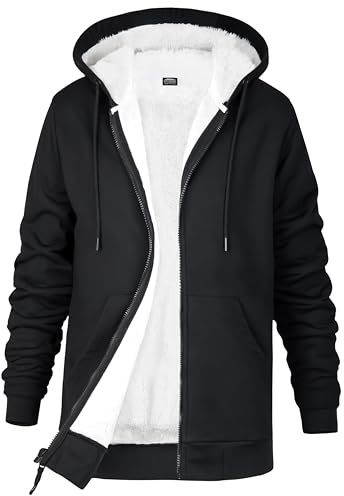 CityComfort Kapuzenpullover für Damen, Zipper Hoodie Damen und Teenager, Sweatjacke Damen mit Kapuze S bis XL - Geschenke für Frauen (Schwarz, XL)