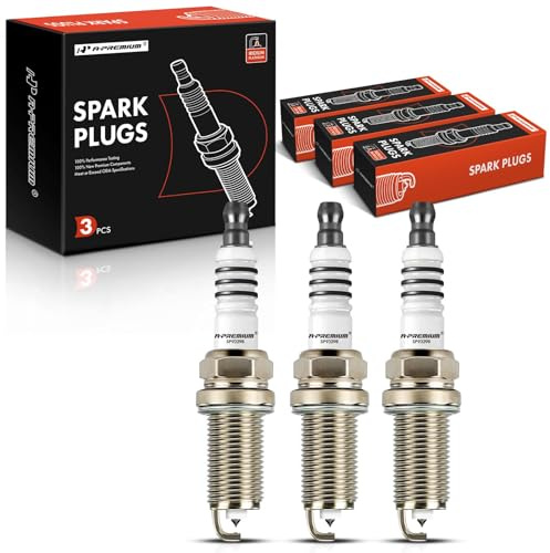A-Premium Iridium Platinum Spark Plugs Compatible with Mitsubishi Mirage 2014-2015/2017-2020, 1.2L, Pack of 3