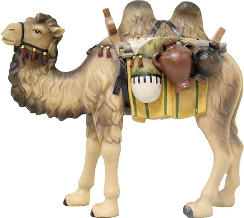 FADEDA Kamel/höjd: 18 cm/handmålad/detaljerade krubbfigurer – julbord, dekoration, krubbtillbehör