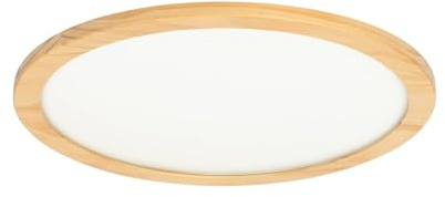 Lucande LED Deckenlampe Holz 48 cm, mit Fernbedienung dimmbar wechselbare Lichtfarbe (2700-6500K) 24W Wohnzimmerlampe Deckenleuchte Esszimmer
