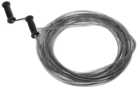 sourcing map Drain Augers 49 Ft Manganese Steel Flexible Plumbing Auger Hair Drain Cleaner Tool Toilet Auger Clog Remover Tool for Kitchen Bathroom Shower Sink Toilet Bathtub, Black