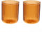 cawein Vaso de baño de 2 piezas, vaso irrompible para cepillo de dientes, apto para lavavajillas (ámbar y ámbar), HD008