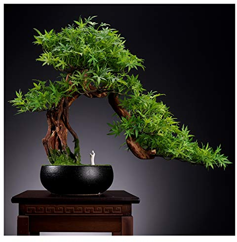 NZPOST Künstlicher Bonsai-Baum aus Kiefernholz, Simulation für den Innenbereich, Willkommens-Bonsai-Grünpflanze im Topf, Hotel-Kunstbaum, Landschaftspflanze, Flurdekoration, De