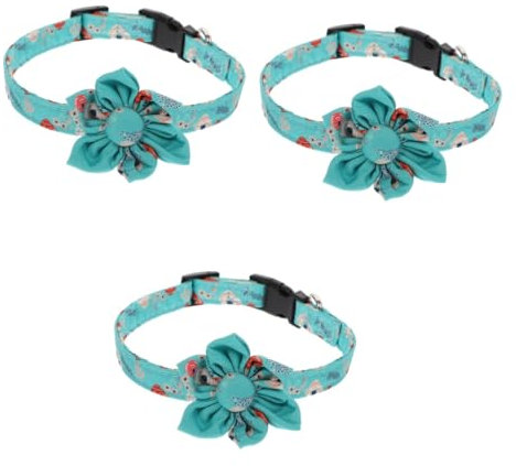 BESPORTBLE 3stücke Verstellbares Blumenhalsband Für Haustiere Bequemes Abnehmbares Design Für Hunde Und Katzen Für Partys Hochzeiten Und Täglichen Gebrauch