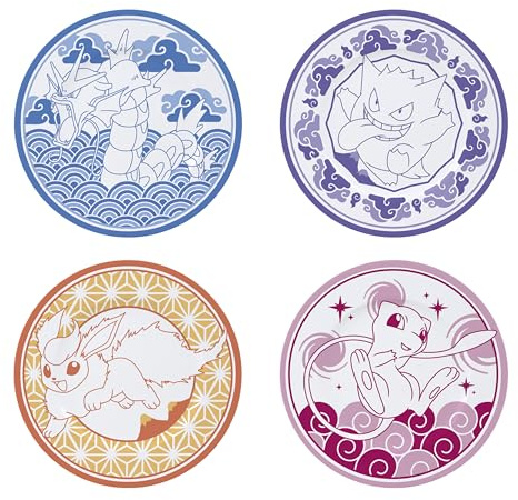 POKEMON - Set of 4 Plates - Japanese Style