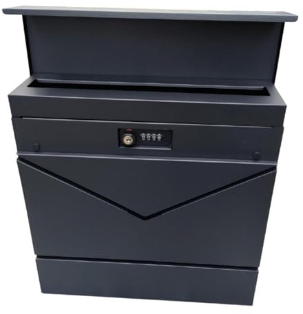 MagiDeal Password Lock Mailbox Letter Box Creative Elegant Fashion Multifunctional Drop Box Combination Lock Mail Box for Townhouses