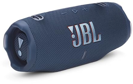 JBL Charge 6 - Portable Waterproof & Drop-Proof Bluetooth Speaker, Bold JBL Pro Sound with AI Sound Boost, 28Hrs of Playtime, Built-in powerbank & Comes with a Sturdy/Removable Carrying Strap (Blue)