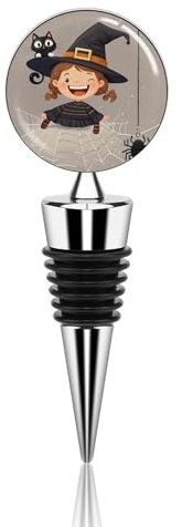 Little Witch Bottle Stopper Beverage Bottle Sealer Reusable Wine Stopper Personalised Champagne Stopper Unique Wine Bottle Corks Keep Fresh Suitable for Standard