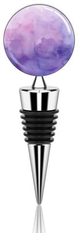 Soft Purple Image Bottle Stopper Beverage Bottle Sealer Reusable Wine Stopper Personalised Champagne Stopper Unique Wine Bottle Corks Keep Fresh Suitable for Standard
