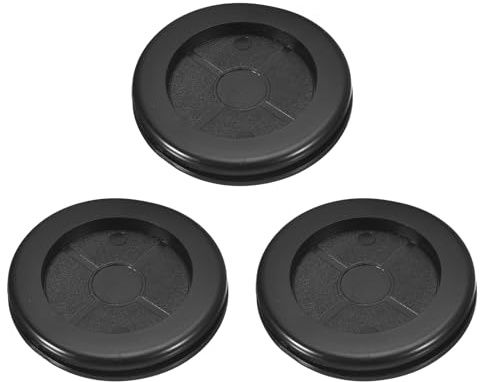 sourcing map 3Pcs Rubber Grommets 2 (50mm) Drill Hole, 1-5/8 (42mm) ID Double Sided Hole Plugs Ring Gasket for Firewall Cable Wire Protecting, Black