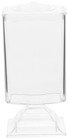 BESTYASH Caja De Almacenamiento Torre De Manicura Torunda Cosmético Organizador De Almohadillas Desmaquillantes Baño Clavo Contenedor De Almohadillas De Maquillaje Transparent El Plastico