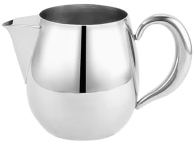 Salsera de acero inoxidable de estilo europeo, versátil jarra de leche y servidor de salsa para asar café y platos de carne, elegante esencial para la cocina