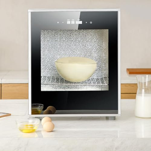 MYUYEE Machine à Lever Le Pain Commerciale 40L 260W Boîte de Fermentation électrique Intelligente à 2 Couches avec Porte visuelle en Verre trempé Humidité et,