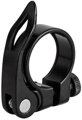1 Stück Fahrrad Sattelklemme,31,8mm Schnellspanner Sattelstütze Sattel,Schwarz mit Schnellspanner Aluminium Legierung Sattelklemme,Fahrrad Sattelkloben für Faltrad,Mountainbike,Rennrad.