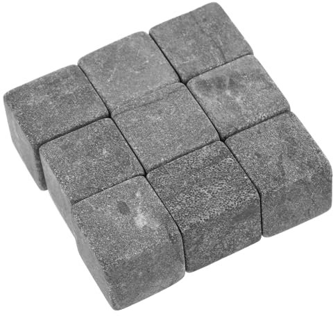Luxshiny 1 Set Pietre Ghiaccio Riutilizzabili per Whiskey e Bevande Raffreddamento Rapido Diluzione con Sacchetto per Vino e Cocktail