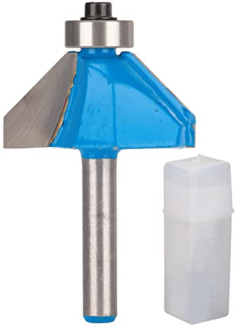 Hyuduo Router di Lavorazione del Legno Bit 45 Gradi 1/4 Pollici Strumento di Sheepscape Rotondo per Giunti Esatti di Mitra (1/4*5/8)