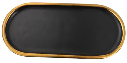 BESPORTBLE Plateau En Céramique Pour Bijoux Nordique, Assiette En Porcelaine Noire, Petit Format, Multifonction Pour Présentation Et Dessert, Style Épuré Pour Usage Domestique