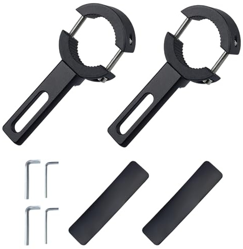 Suysion Support Phare Moto Universel 20–38 mm – Collier de Fourche et de Guidon pour Projecteur Additionnel et Feu Antibrouillard – Support de Lumière Moto Réglable Sans Perçage