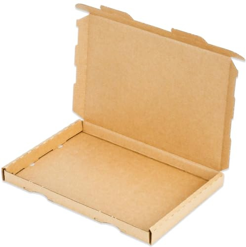 kartonprimus 100x Großbriefkartons 230 x 160 x 20 mm GB-1 braun Großbrief Karton Faltschachtel stabil Versandkarton Post DHL Versand DIN A5 Warensendung Büchersendung Versandschachtel (100 Stück)