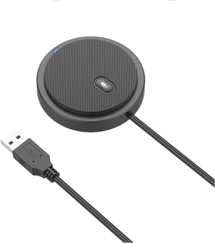CAXUSD Microfono a Condensatore USB a 2 Tracce in Plastica e Metallo | Conferenze e Registrazioni, Nero, Riduce i Pop, Include Supporto, Cavo Audio, Filtro e Treppiede