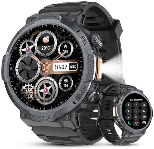 TIMU Orologio Smartwatch Uomo, Schermo AMOLED 1,53