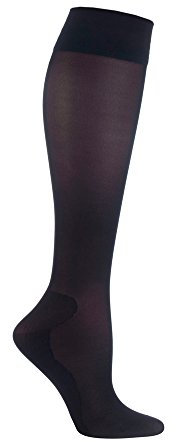 IOMI - Damen lang kompression flug reisestrümpfe stützstrümpfe für thrombose (37-40 eur 4-7 uk, Schwarz)
