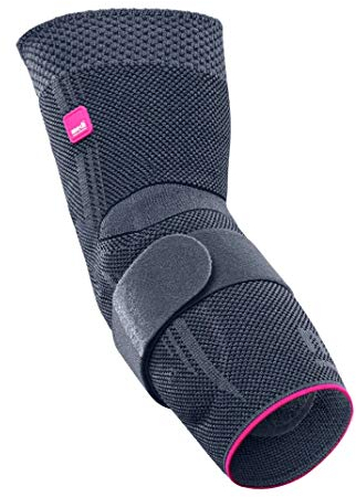 medi Epicomed - Ellenbogenbandage silber Ellenbogen-Kompressionsbandage mit Silikon-Pelotte zur Stabilisierung und Entlastung des Gelenks Beidseitig tragbar Größe 2 (1er Pack)