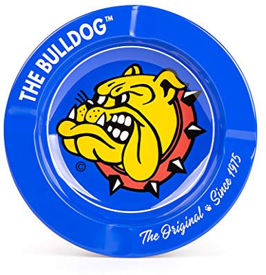 The Bulldog Amsterdam Blue Metal Ashtray - Ash Tray for Smoking - Bar Accessories