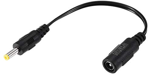 sourcing map Tip Adapter Connector Converter Female 5.5x2.1mm to Male 4x1.7mm 15cm DC Power Connect