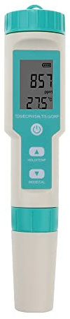 Areyourshop 7 in 1 PH Messgerät PH/TDS/Temp/EC/Salinity/SG/ORP Meter Digital,ph wert messgerät ±0.01pH High Accuracy, ph messgerät wasser Aquarium and Drinking Water Conductivity Meter PH Tester Pool
