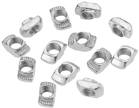 100 Stück 50 Stück M3/M4/M5 * 10 * 6 Für 20er Serie T-Nutenstein Schiebe-T-Mutter Hammer Einwurfmutter Befestigungsverbinder Aluminiumprofile-M3,50St
