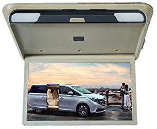 Lettore DVD portatile 1080P 19 pollici monitor for auto schermo LCD HD soffitto automatico TV montaggio su tetto for camper display MP5 lettore multimediale portatile for auto per Auto ( Color : Beige