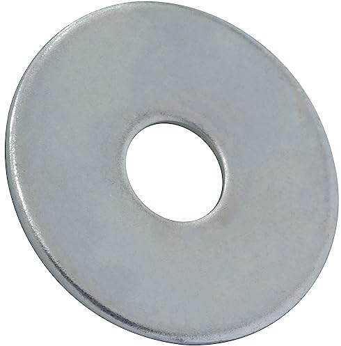 AERZETIX - Lot de 50 Rondelles Plates Larges M5 DIN 9021 - en Acier Zingué - pour Constructions en Bois Assemblage Boulonnerie Vis Écrou Serrage Étanchéité Fixation Mécanique