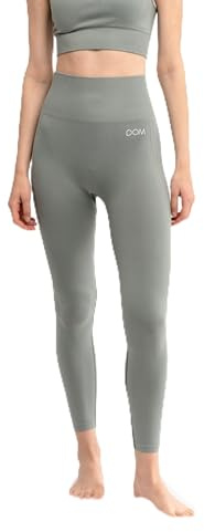 Drop of Mindfulness Cora Tights Seamless Sage med Hög Midja Dam Sköna Träningstights för Kvinnor Sömlösa Leggings gröna träningsleggings, XL