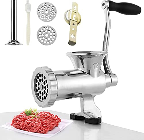 Tritacarne manuale Insaccatrice per salsiccia Insaccatrice per salsiccia a manovella in acciaio inossidabile Tritacarne per uso domestico Tritacarne per salsicce con accessori per la produzione di b
