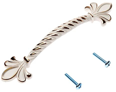 BITACS 1 Stück 64 mm/96 mm Chrom Blumenmuster Schlafzimmer Küche Schublade Tür Schrank Zuggriff Knopf Möbelbeschläge (Farbe: D, Größe: 64 mm)