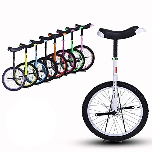 Wheel Trainer Einrad 24 Zoll Einräder für Erwachsene/große Kinder – Uni Cycle, einrädriges Fahrrad für Kinder, Männer, Frauen, Teenager, Jungen, Fahrer, bestes Geburtstagsgeschenk (weißes 24-Zol