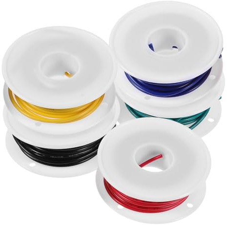 Gatuida 5rollen Kupferisoliertes Kabel Awg Elektronik Drahtleitung Pro Flexible Verbindung Für Diy Elektroanwendungen Für Haushalt Und Werkstatt