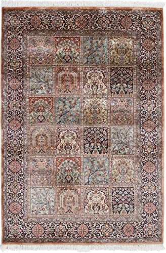 Nain Trading Kaschmir Seide Single Knot 125x183 Handgeknüpft Orientteppich Teppich Seide Indien