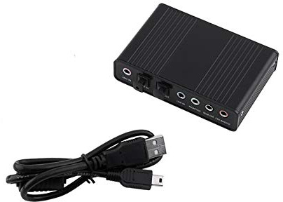 Adaptador de tarjeta de sonido USB de 6 canales, tarjeta de sonido USB externa, adaptador de salida SPDIF óptico digital para PC