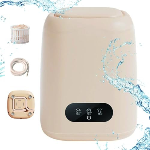 Mini Washing Machine, 9L 1.35KG 2-In-1 Fully Automatic Underwear Dryer with Drain Basket, 3 Cleaning Modes, Anti-slip Mats, Deep Cleaning of Underwear, for Underwear, Baby Clothes