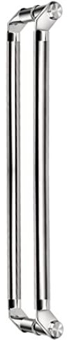 GLJTUO Silberner Matter Griff Für Duschglastüren, Runde Push-Pull-Türgriffe, Haltegriff Mit 1,5 Zoll Durchmesser, Mit Sechskantschlüssel Und Zubehör, Edelstahl,Silver-80cm/31 1/2