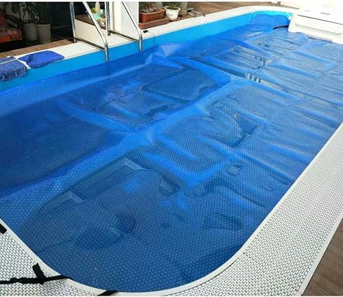 GFXYQPDNV Pool Solar Cover with Bubbles Rectangular Above Ground Pool Cover 2m/3m/4m/5m/6m/7m/8m, Solar Bubble Heat Insulation Film Swimming Solar Blue Pool Cover,Pool Heaters-1